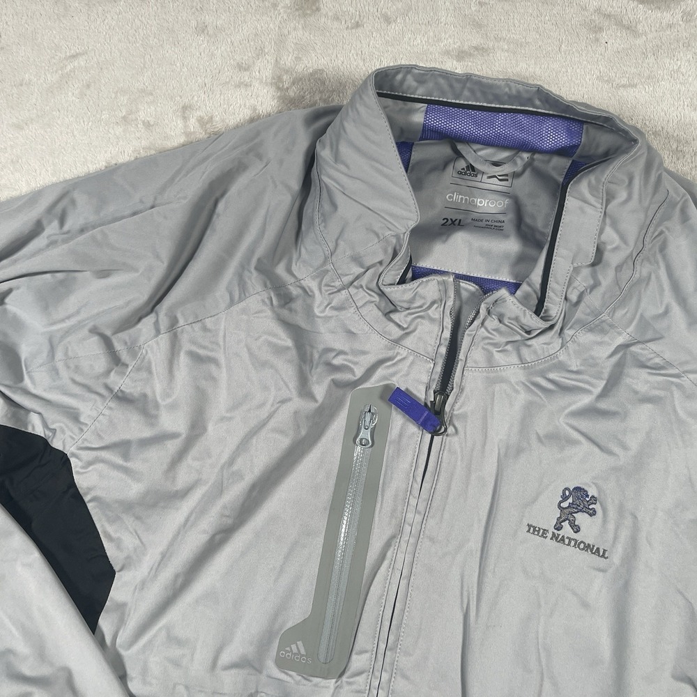 Adidas Golf Climaproof Advance Rain Jacket Men's‎  2XL Gray Outdoor Windbreaker